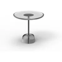 pulpo table d'appoint pina low - transparent - noir - pied transparent
