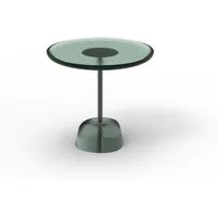 pulpo table d'appoint pina low - vert - noir - pied vert