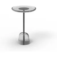 pulpo table d'appoint pina high - transparent - noir - pied transparent