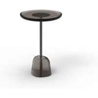 pulpo table d'appoint pina high - gris clair - noir - pied gris clair