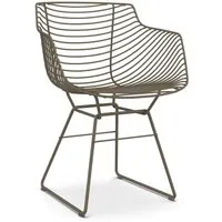 mdf italia fauteuil flow filo - bronze - sans coussins de siège/dossier