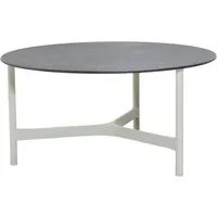 cane-line outdoor table basse twist - noir - blanc - ø 90 cm