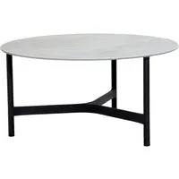 cane-line outdoor table basse twist - gris - gris lave - ø 90 cm
