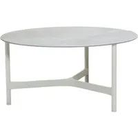 cane-line outdoor table basse twist - gris - blanc - ø 90 cm