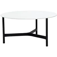 cane-line outdoor table basse twist - white - gris lave - ø 90 cm