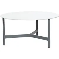 cane-line outdoor table basse twist - gris clair - ø 90 cm - white