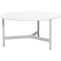 cane-line outdoor table basse twist - white - blanc - ø 90 cm