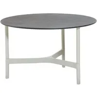 cane-line outdoor table basse twist - noir - blanc - ø 70 cm