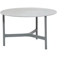 cane-line outdoor table basse twist - gris - gris clair - ø 70 cm