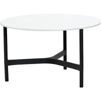 cane-line outdoor table basse twist - white - gris lave - ø 70 cm