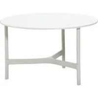cane-line outdoor table basse twist - white - blanc - ø 70 cm