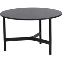 cane-line outdoor table basse twist - dark grey - gris lave - ø 70 cm