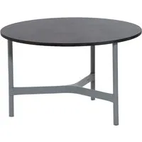 cane-line outdoor table basse twist - dark grey - gris clair - ø 70 cm