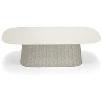 emu table basse carousel - blanc / ivoire - rectangulaire