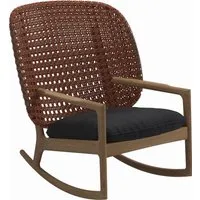 gloster fauteuil à bascule kay high back - fife nightshade - osier cuivre