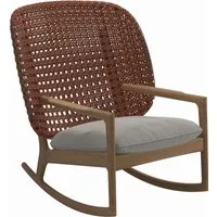 gloster fauteuil à bascule kay high back - tuck malt - osier cuivre