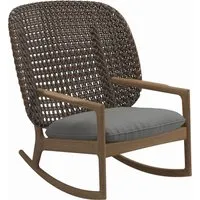 gloster fauteuil à bascule kay high back - dot putty - osier brindle