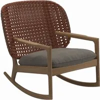 gloster fauteuil à bascule kay low back - fife vesterhav sand - osier cuivre