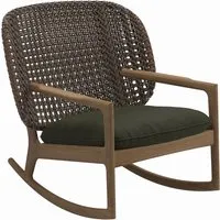 gloster fauteuil à bascule kay low back - fife olive - osier brindle
