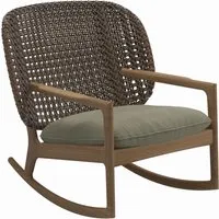 gloster fauteuil à bascule kay low back - fife silky green - osier brindle