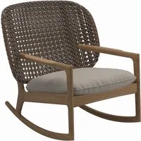 gloster fauteuil à bascule kay low back - dot oyster - osier brindle