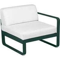 fermob fauteuil bellevie module droit - 02 vert cèdre - blanc grisé