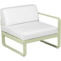 fermob fauteuil bellevie module droit - 65 vert tilleul - blanc grisé