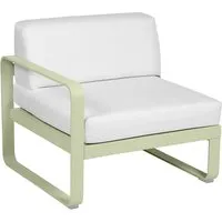fermob fauteuil bellevie module gauche - 65 vert tilleul - blanc grisé