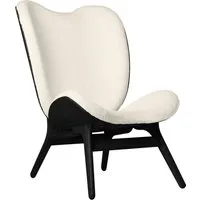 umage fauteuil a conversation piece highback - chêne noir - blanc teddy