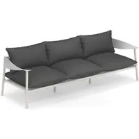 emu sofa terramare  - blanc - gris foncé - 3 places