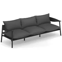 emu sofa terramare  - noir - gris foncé - 3 places