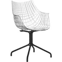 driade chaise avec accoudoirs meridiana - clair - noir