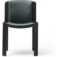 karakter chaise chair 300 - chêne laqué noir/dunes leather racing green