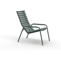 houe fauteuil lounge reclips - vert - avec accoudoirs en aluminium