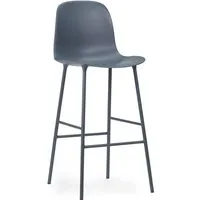 normann copenhagen chaise de bar form structure en acier - bleu - 75 cm