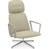 normann copenhagen fauteuil lounge pivotant pad high - chêne/main line flax