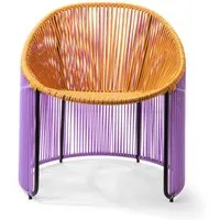 ames fauteuil cartagenas - violet / miel/ noir