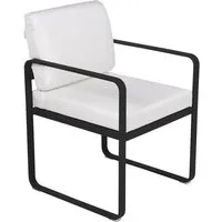 fermob fauteuil lounge bellevie - 42 réglisse - blanc grisé