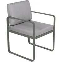 fermob fauteuil lounge bellevie - 48 romarin mat - gris flanelle