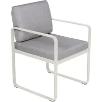 fermob fauteuil lounge bellevie - a5 gris argile - gris flanelle