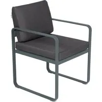 fermob fauteuil lounge bellevie - 26 gris orage - gris graphite