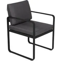 fermob fauteuil lounge bellevie - 42 réglisse - gris graphite