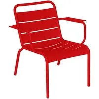 fermob fauteuil lounge luxembourg - 67 rouge coquelicot