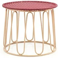 ames table basse circo - rouge rose / sable