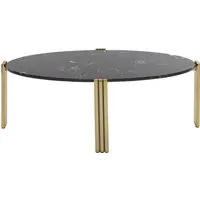 aytm table basse ovale tribus - gold/noir