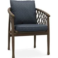 b&b italia fauteuil avec accoudoirs ginestra - ermitage 840 bleu