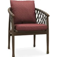 b&b italia fauteuil avec accoudoirs ginestra - ermitage 775 ruggine