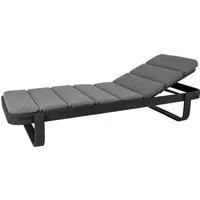 cane-line outdoor chaise longue cut - lava grey