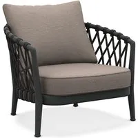 b&b italia petit fauteuil erica outdoor - anthracite - leila 203 sabbia