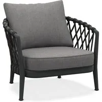 b&b italia petit fauteuil erica outdoor - anthracite - scirocco 253 grigio perla
